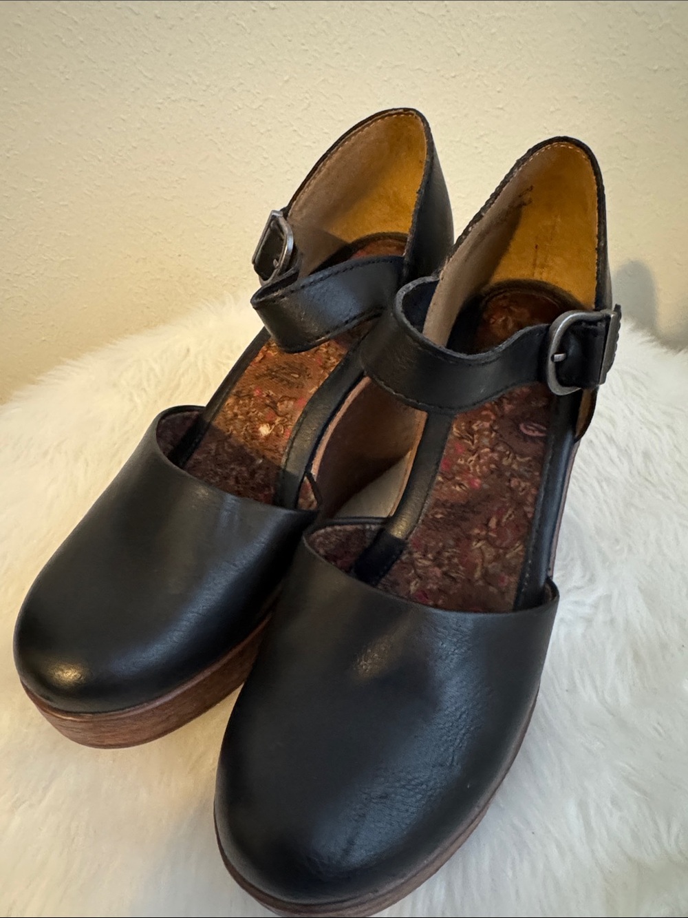 BOC Women’s Black T-Strap Platform Shoes